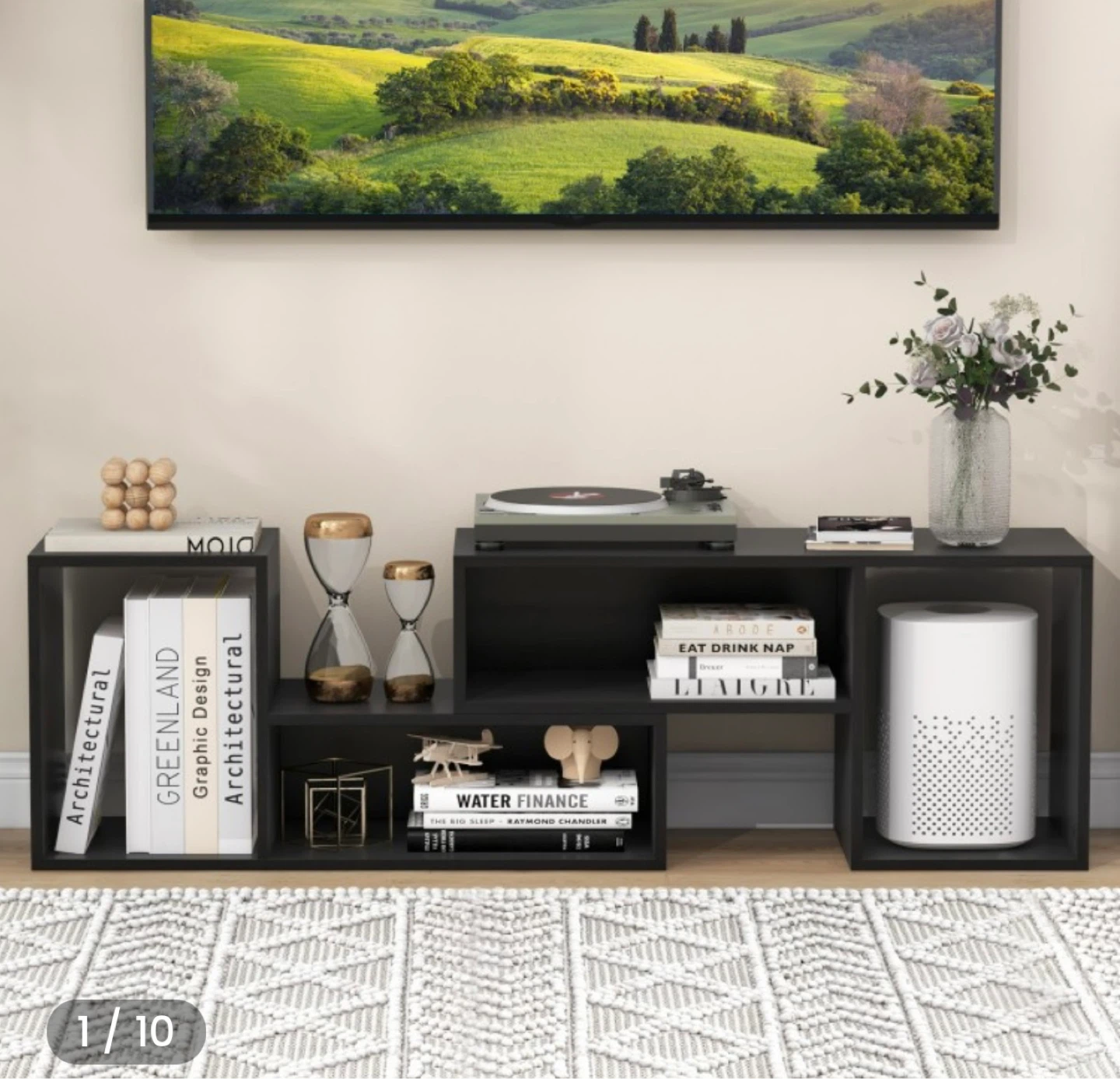 Black TV Console Stand - HV10622