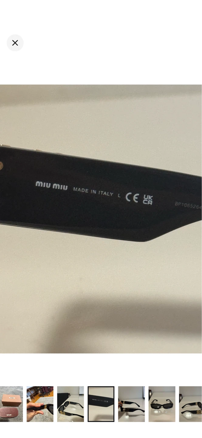 Miu Miu Sunglasses Black with Gold Embellishments - photo 5