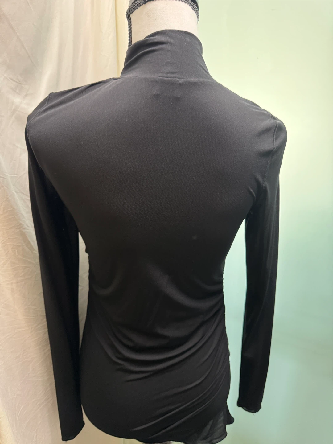 Wilfred Black Ruched Turtleneck Top - photo 2