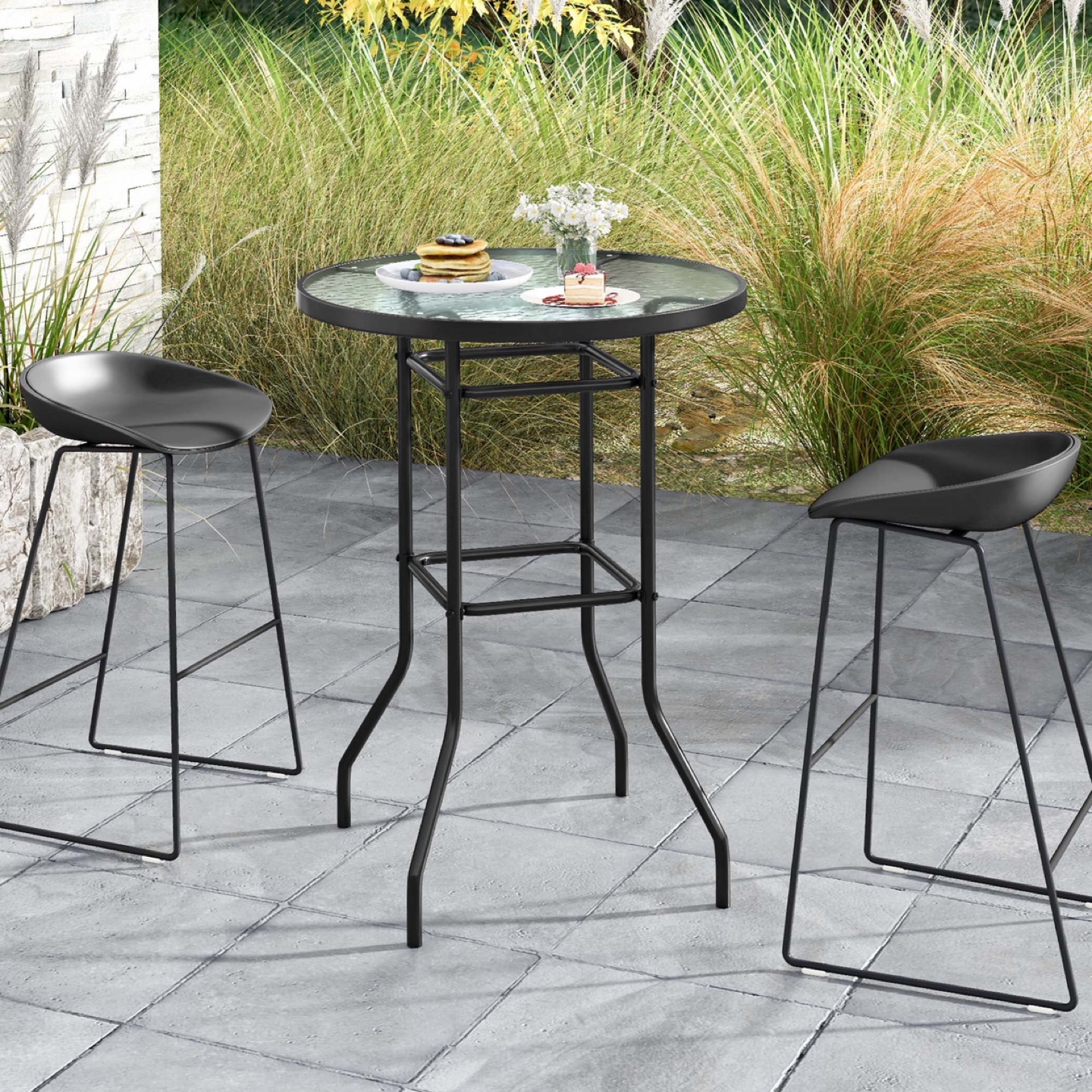 Glass Top Bistro Table