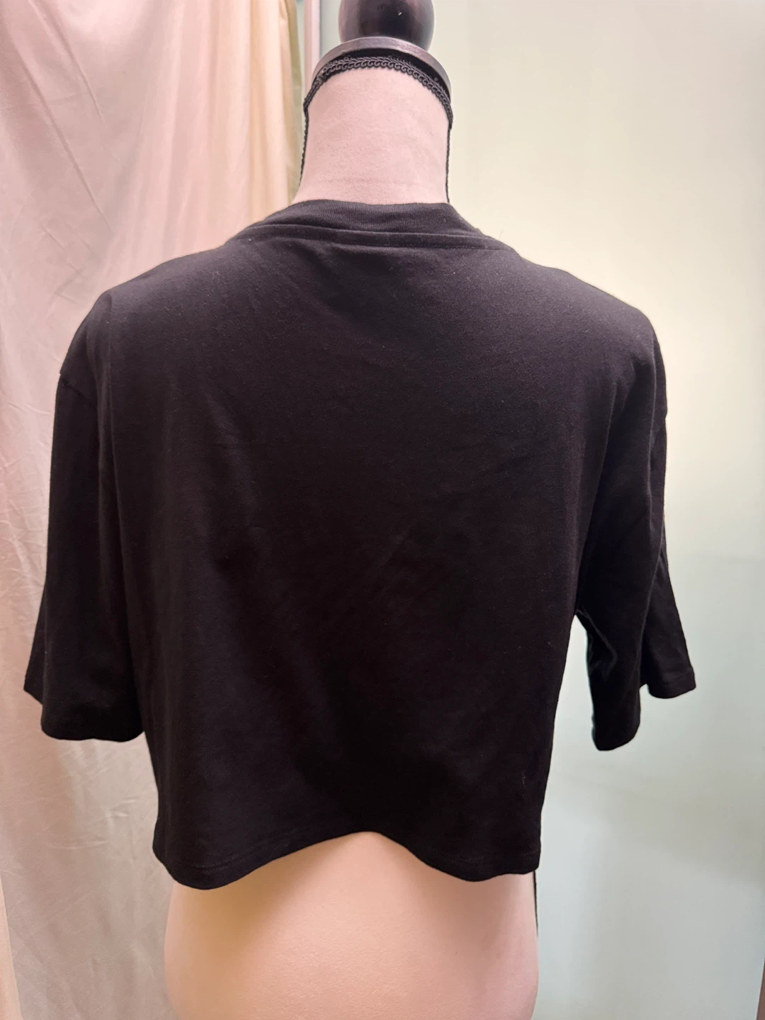 Tna Black Cropped T-Shirt Size 1 - photo 2