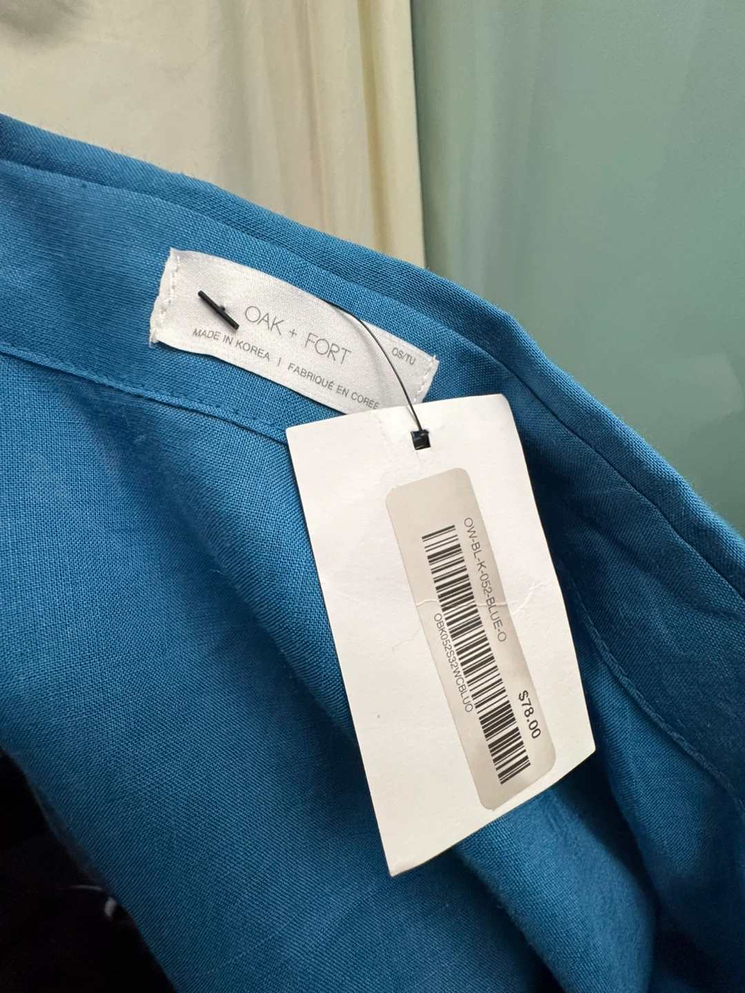 OAK + FORT Blue Long Sleeve Button-Up Shirt - photo 3