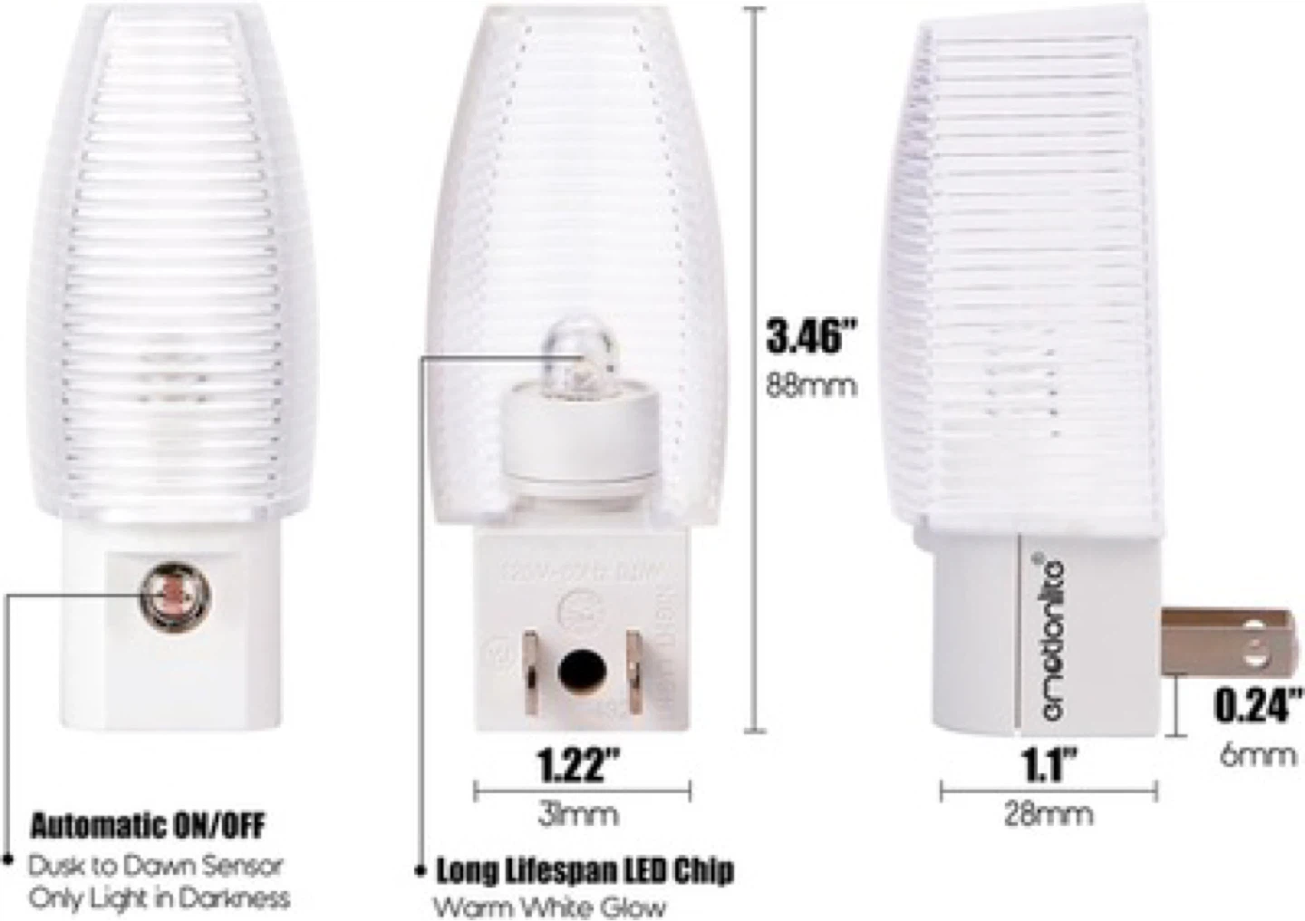Emotionlite 8-pack LED Night lights - 2 boxes - photo 3