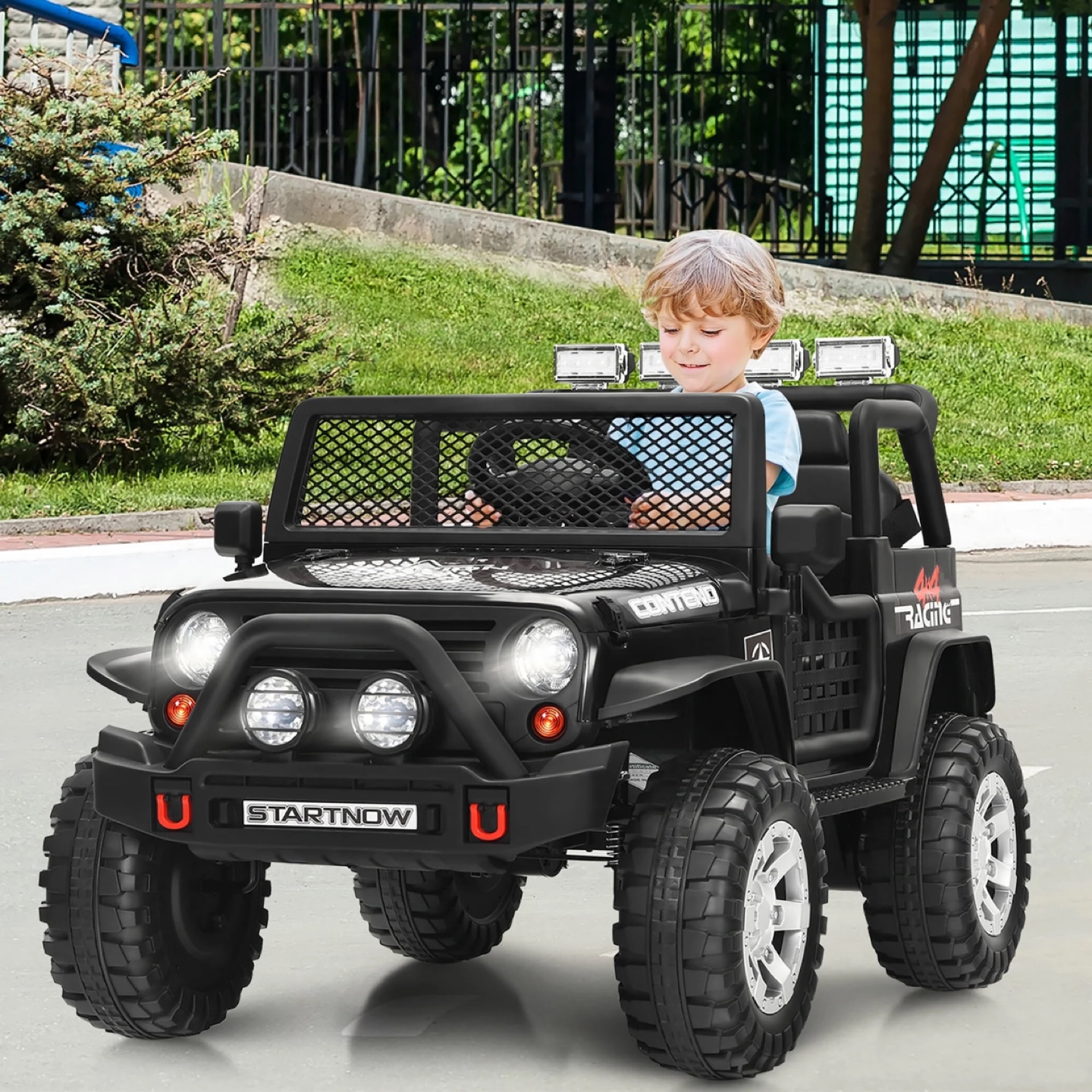 Black Ride-On Jeep for Kids