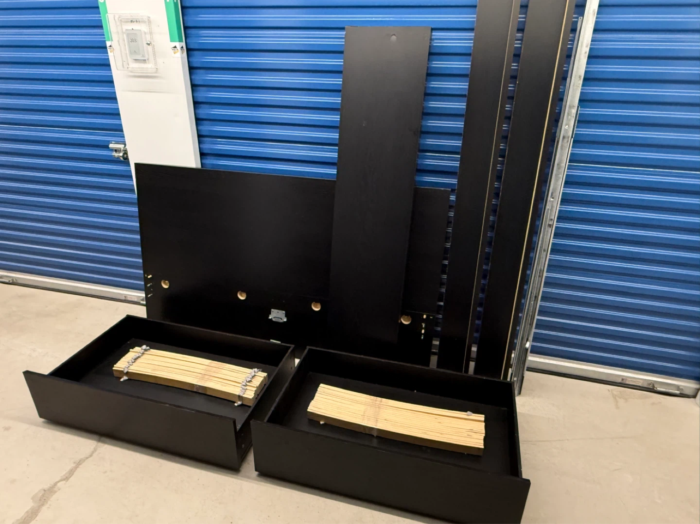 IKEA Bed MALM Queen Black Storage - photo 2