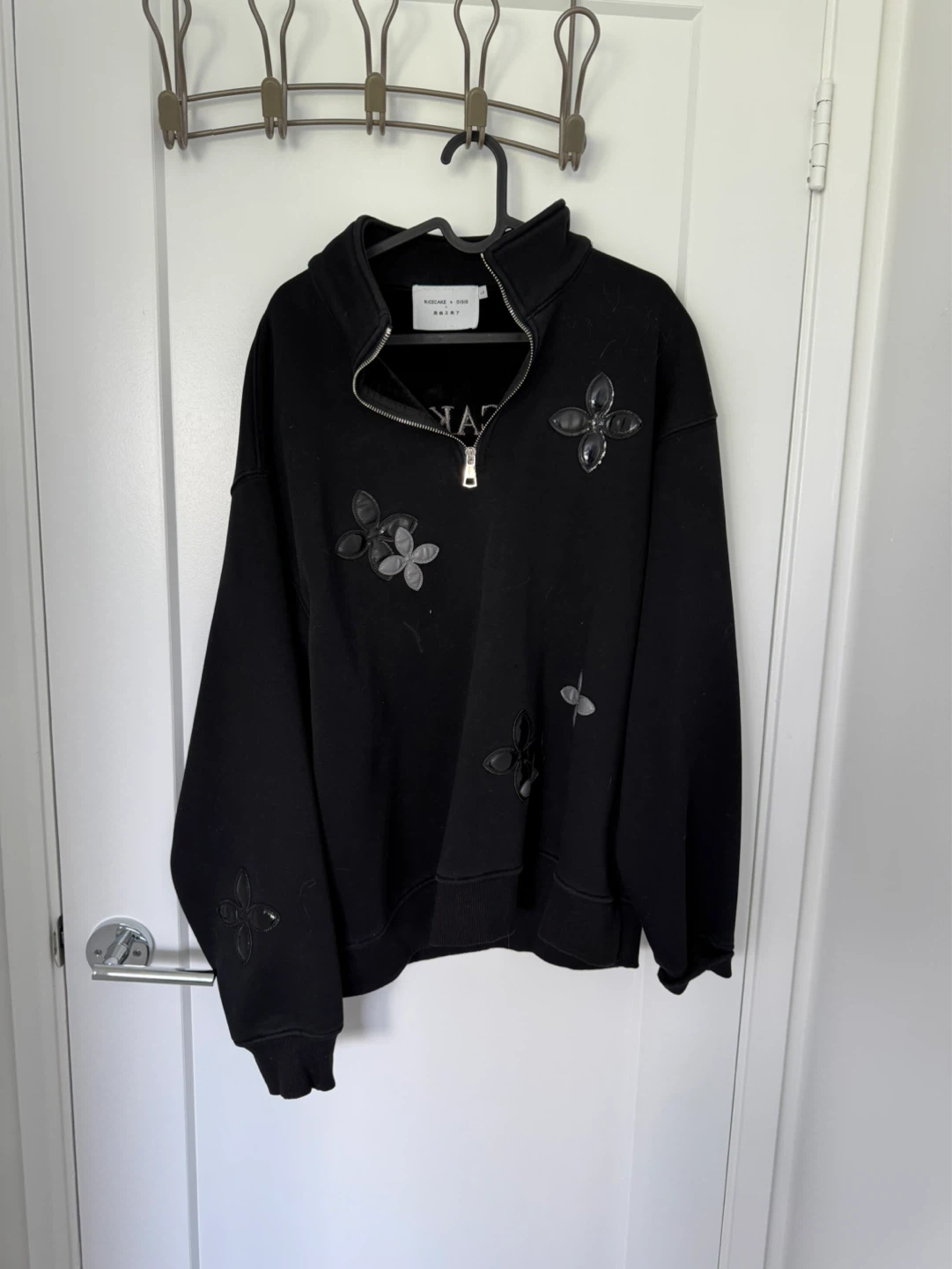 RICECA KEOIS IS Black Quarter Zip Sweatshirt