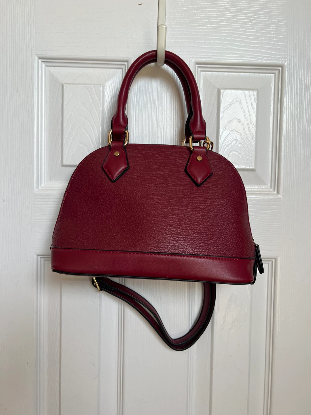 Suzy Shier Red Dome Satchel Purse