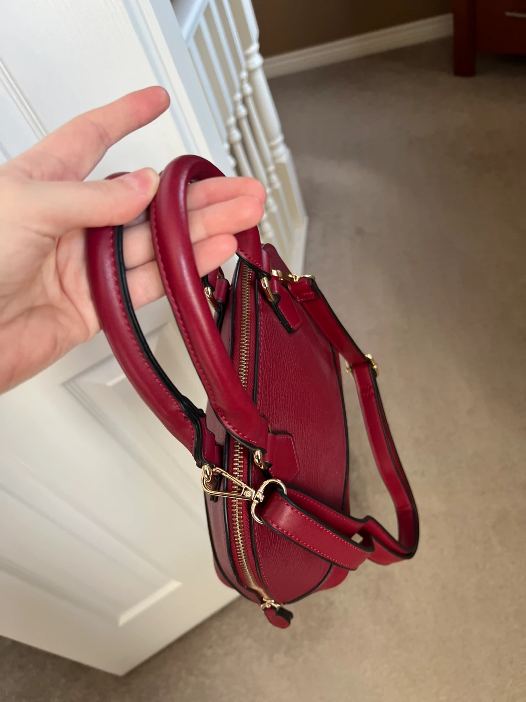 Suzy Shier Red Dome Satchel Purse - photo 2