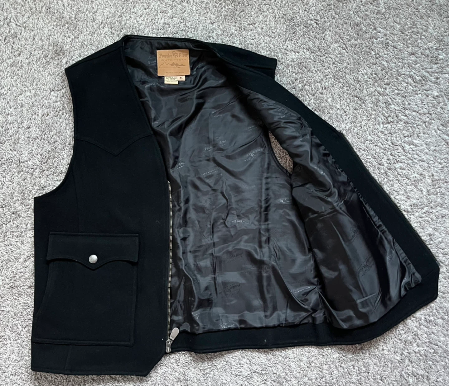 Like New Powder River Outfitters Men's Wool Vest Black XL - photo 2