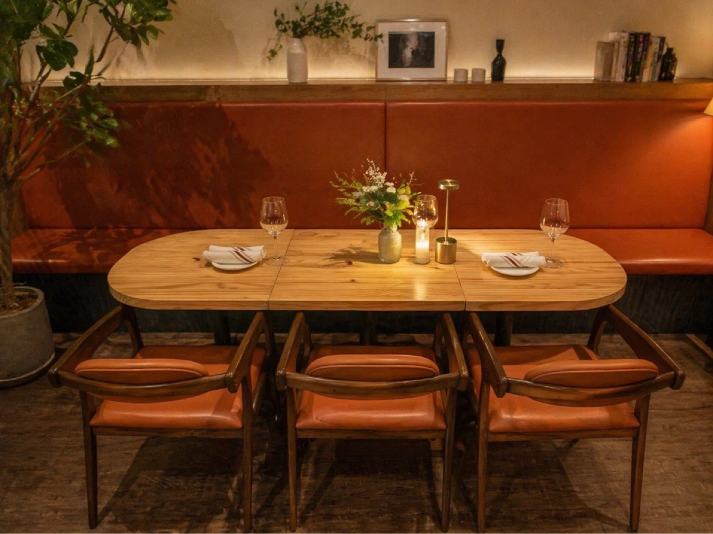 1 Semicircle + 1 Square Table Set + 4 Chairs - photo 2