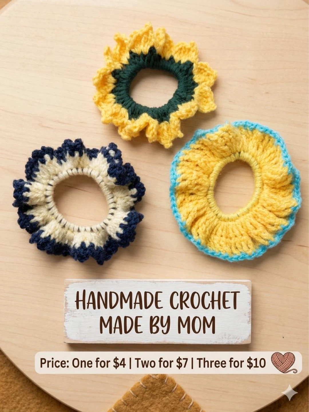 Handmade Crochet Scrunchies - photo 3