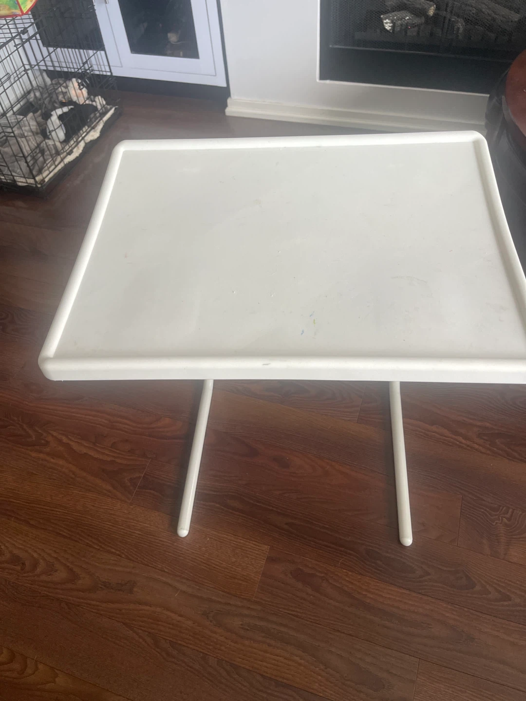 Adjustable White Tray Table - photo 2