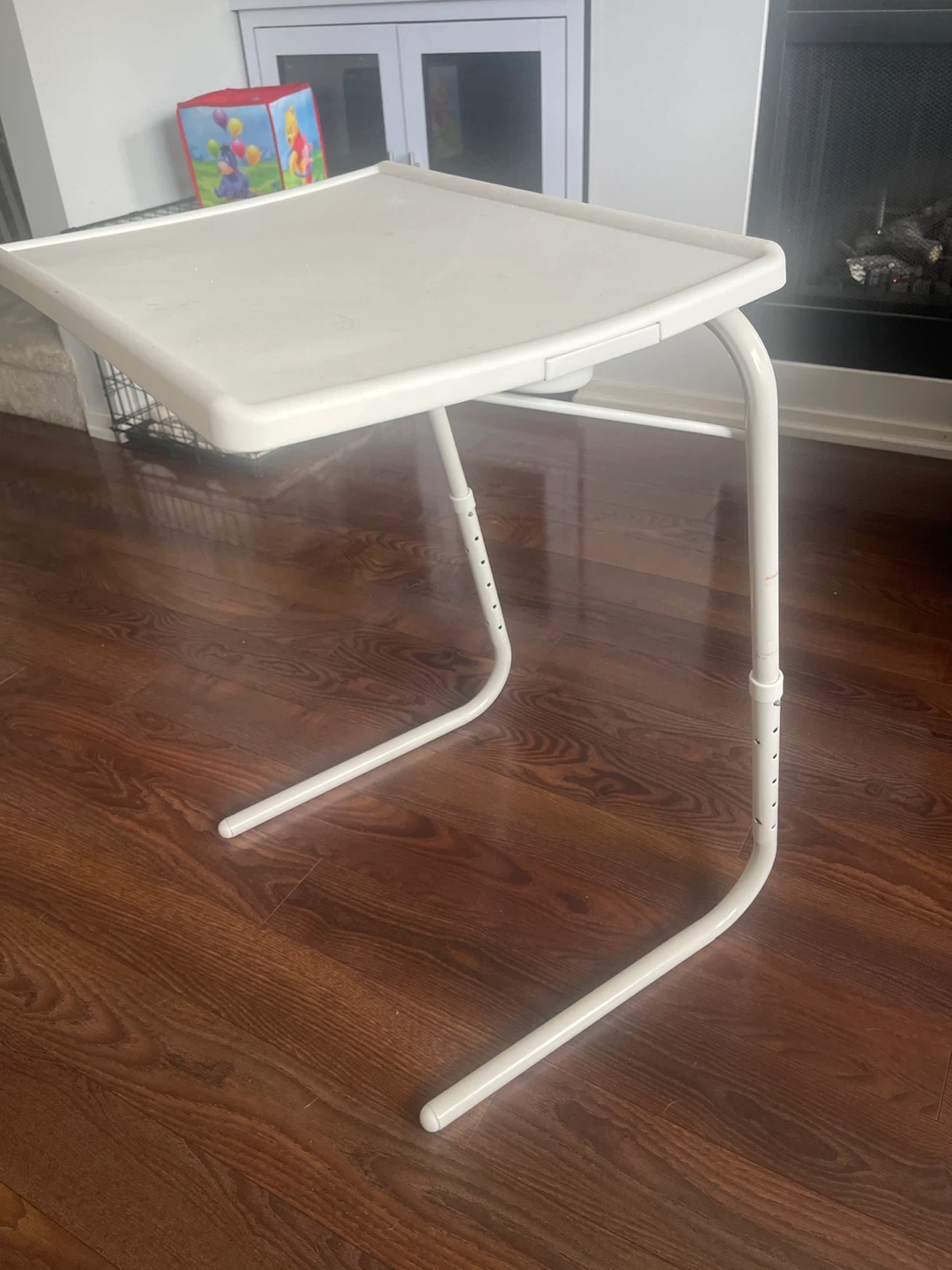 Adjustable White Tray Table - photo 3