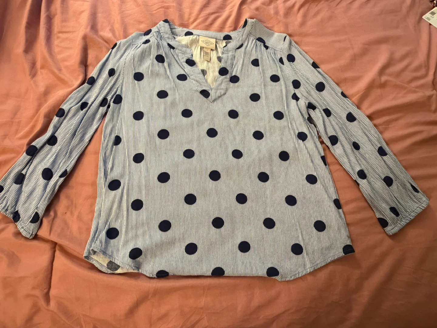 St. John's Bay Women's Polka Dot Blouse Size S