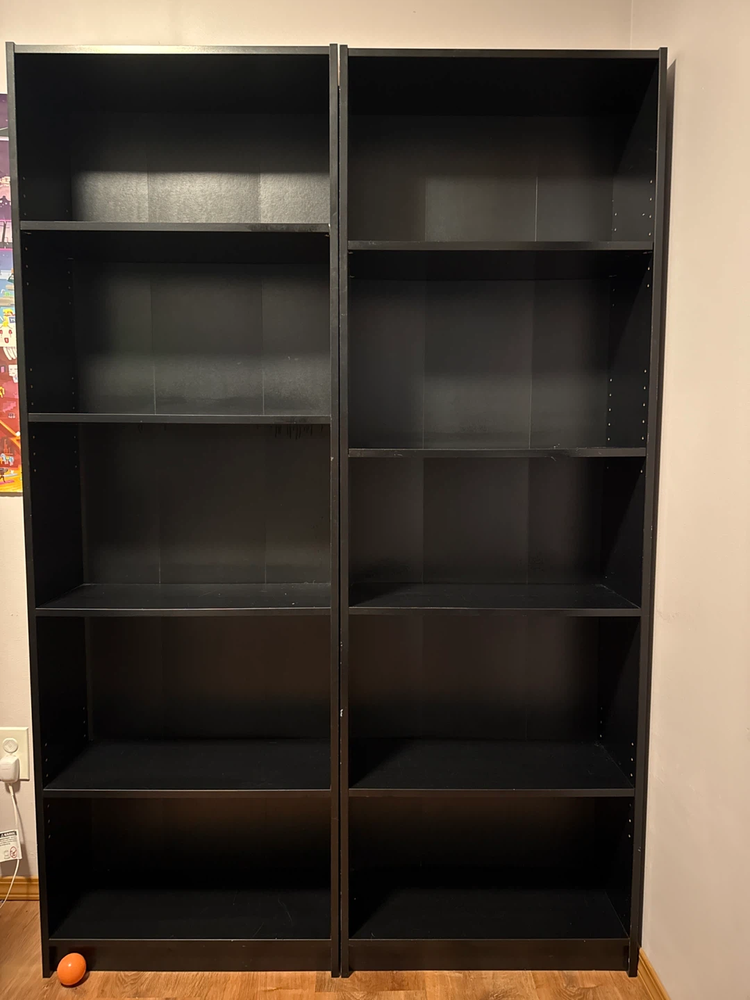 Black Bookshelf Units (2)