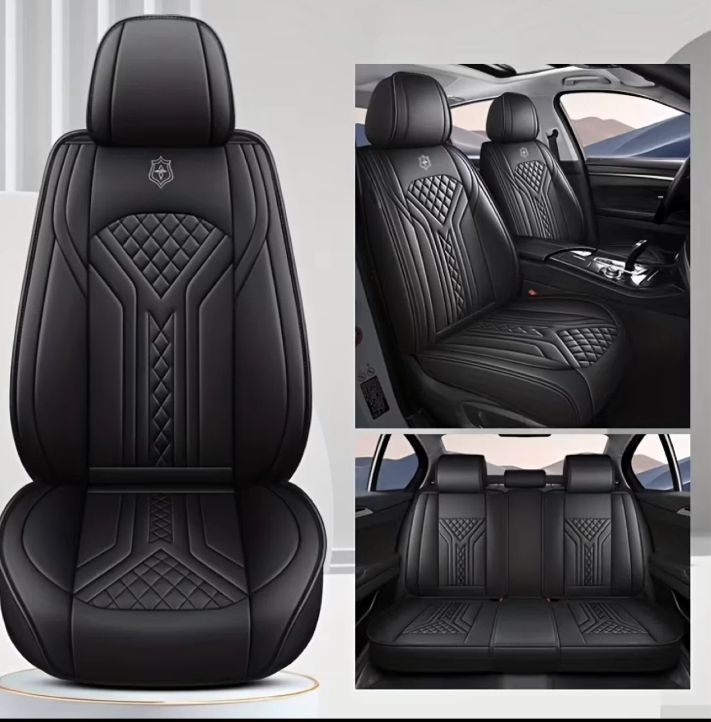 Black Leather Car Seat Covers
