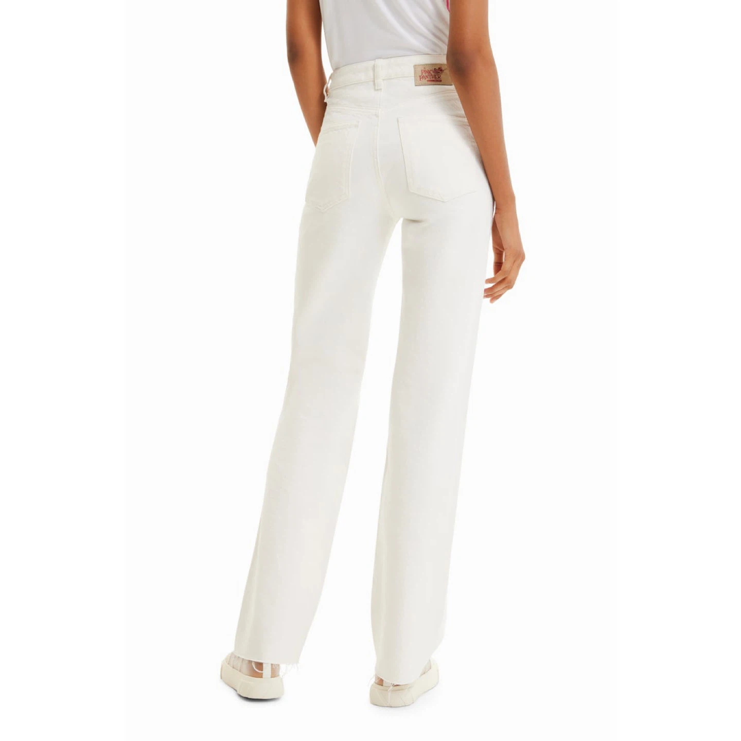 Desigual white wide leg pink panther jeans - photo 2