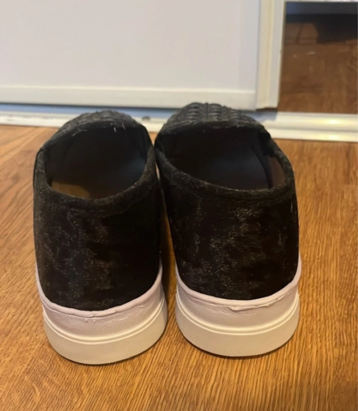 Black Embellished Slip-On Shoes - photo 3
