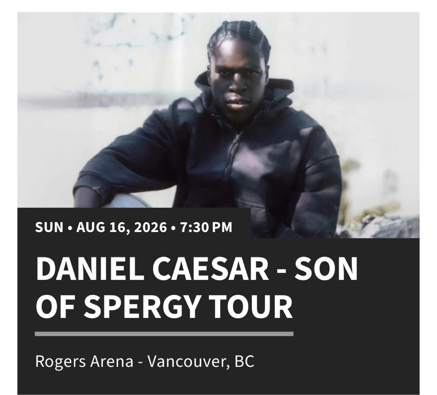 Daniel Caesar - Son of Spergy Tour Ticket