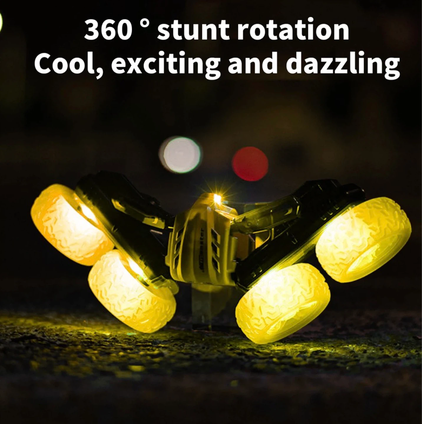 Yellow Double-Sided Stunt RC Car - photo 3