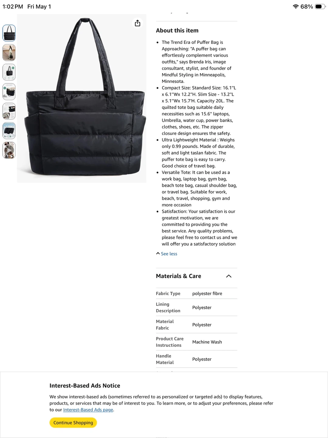 BRAND NEW BLACK BAGSMART BAG (SEE LISTING) - photo 5