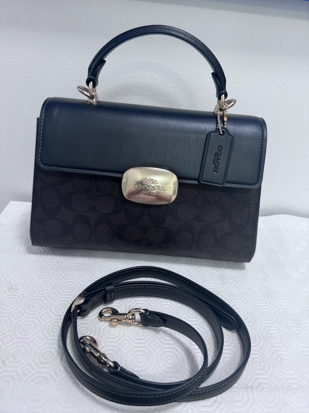 Coach Leather and Signature Canvas Handbag