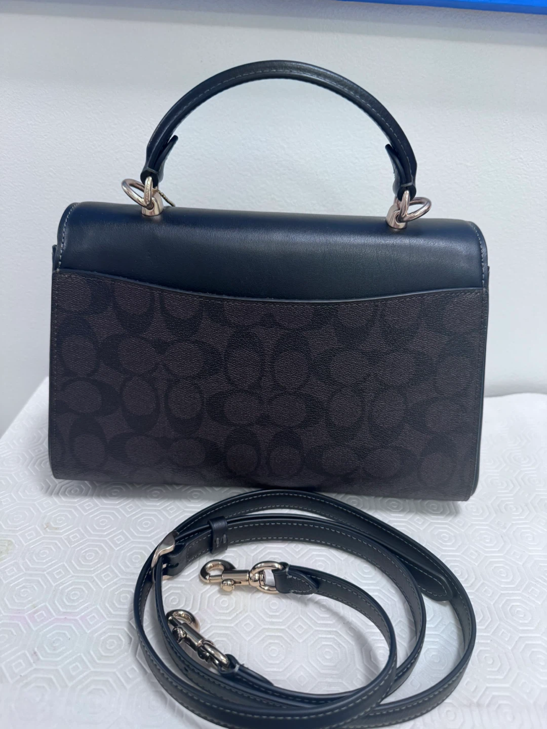 Coach Leather and Signature Canvas Handbag - photo 2