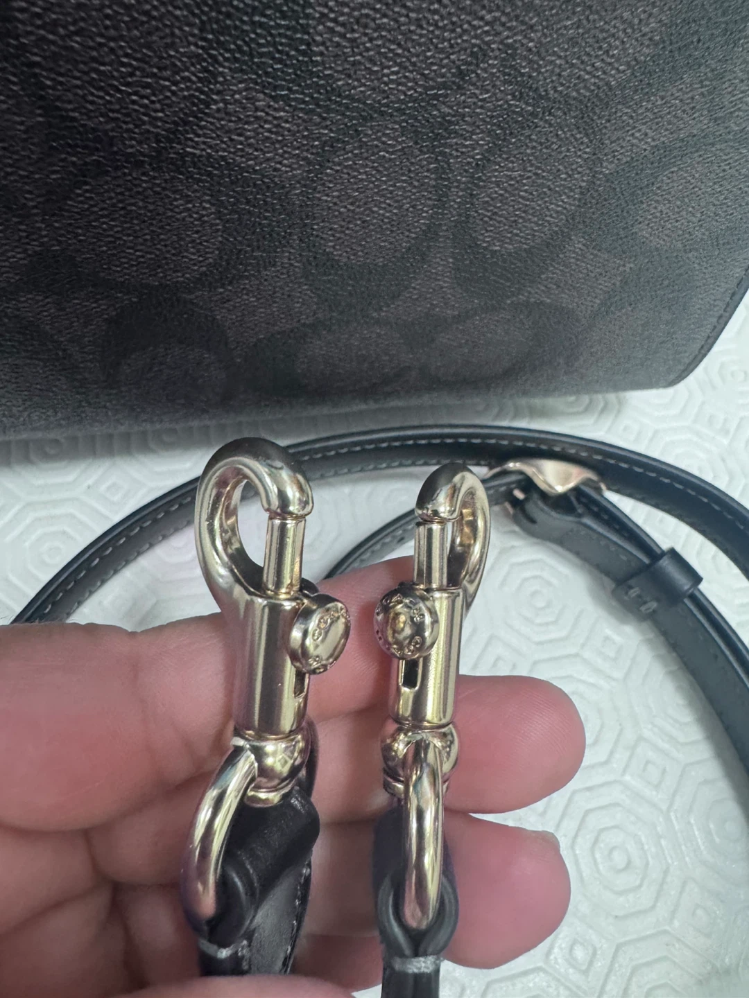 Coach Leather and Signature Canvas Handbag - photo 3