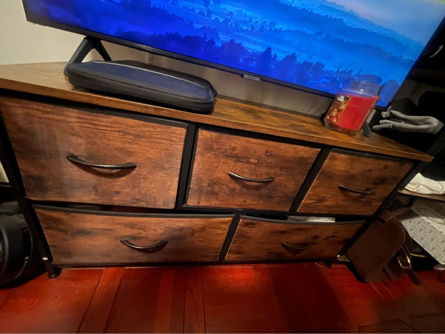 Wood Grain 6-Drawer Dresser Storage Unit