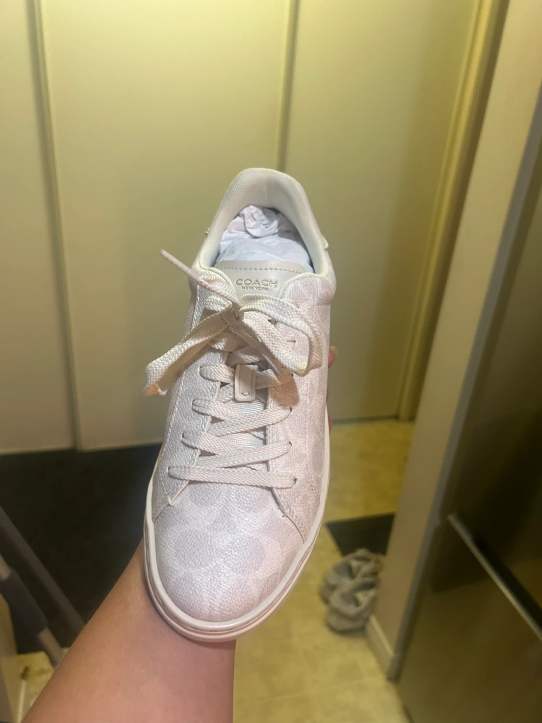 Coach High Line Sig CC Sneakers - Off White - Size 8.5 - photo 5