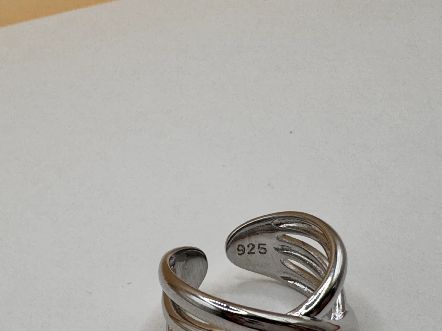 Sterling Silver 925 Interlocking Band Ring - photo 3