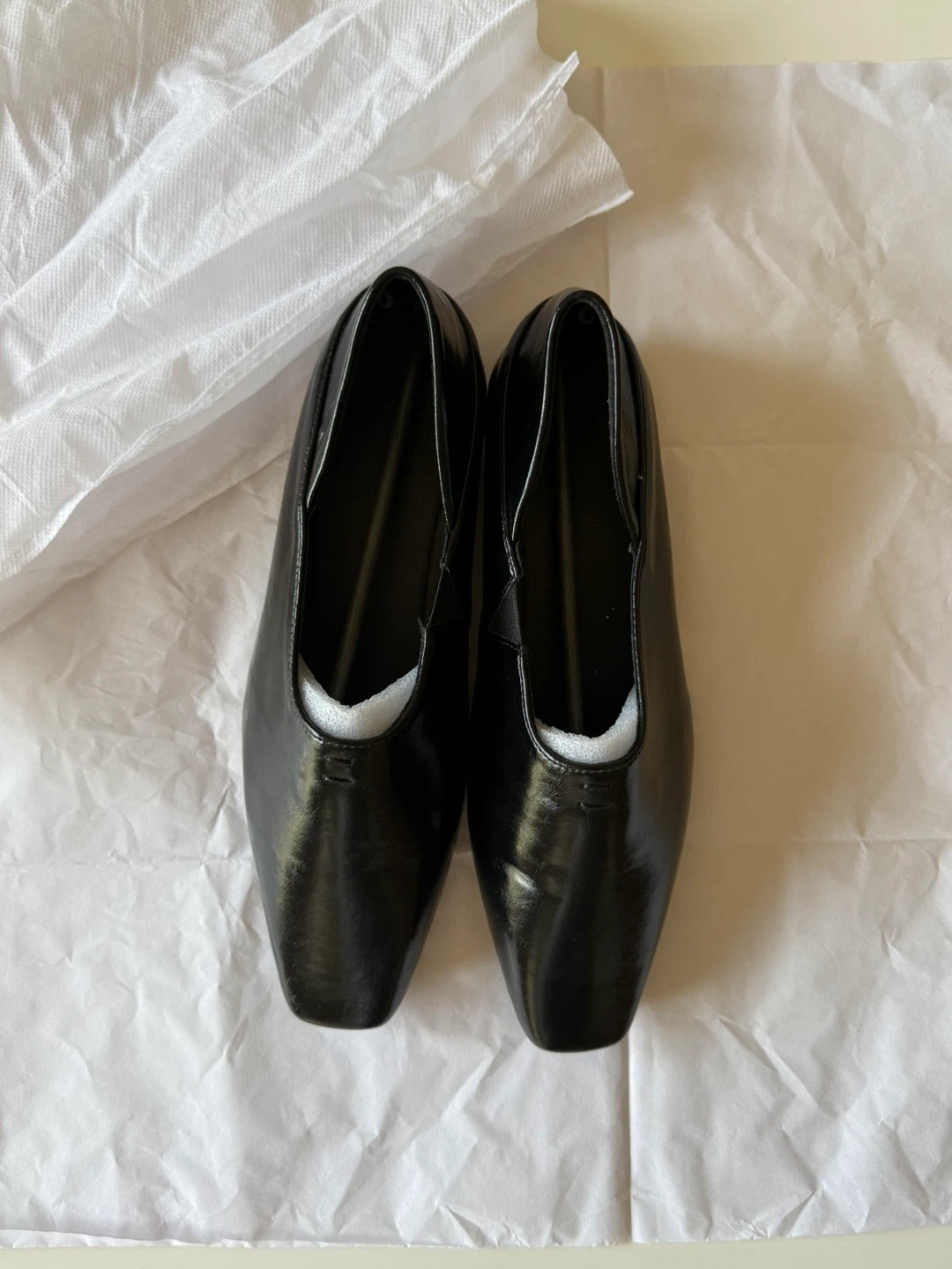 Black Square Toe Flats - photo 2