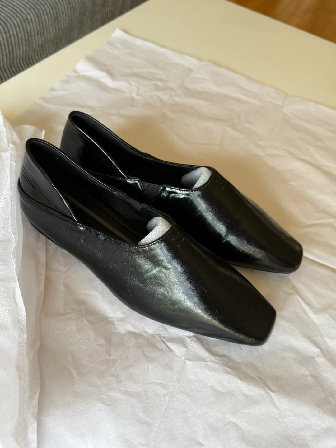 Black Square Toe Flats - photo 3