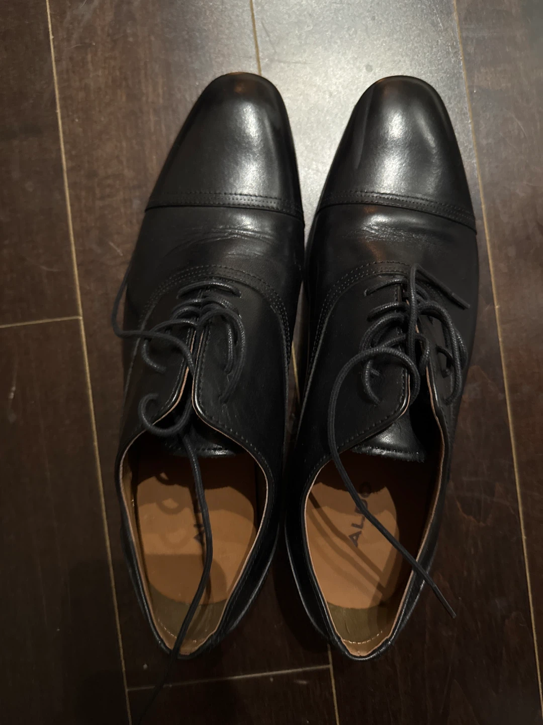 ALDO Bongerd Black Leather Dress Shoes - Size 8 - photo 3