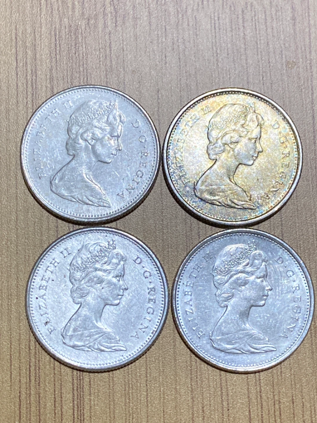Collection of 4 silver Canadian 25 Cent Coins - photo 2