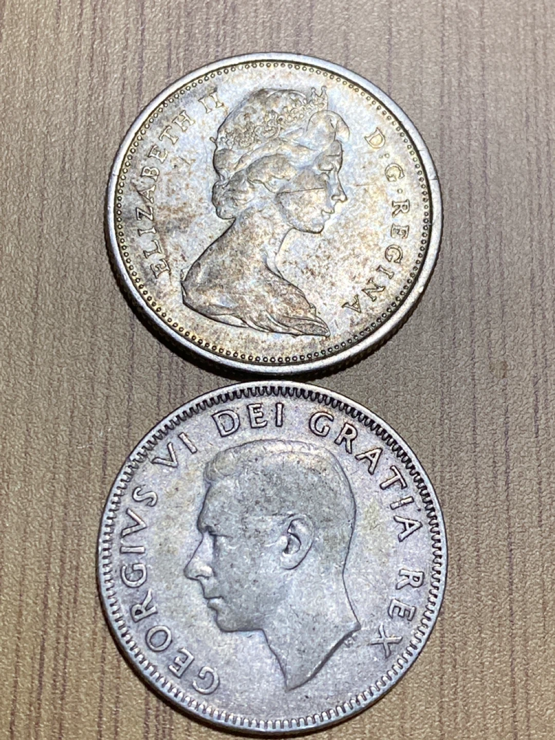 Two Canadiansilver  25 Cent Coins - 1948 & 1966 - photo 2