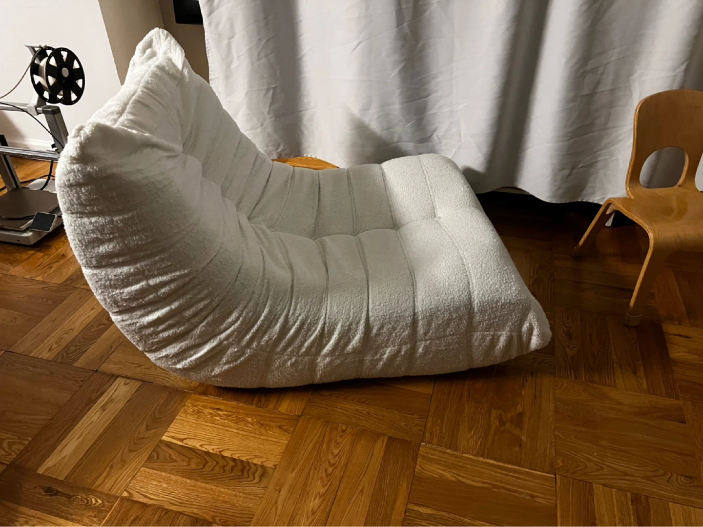 White Togo Single Lazy Couch - photo 2