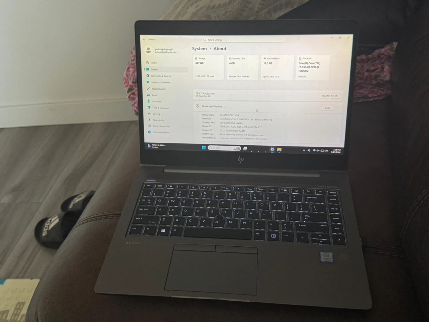 HP ZBook 15 G5 Laptop - Intel Core i7 - photo 4