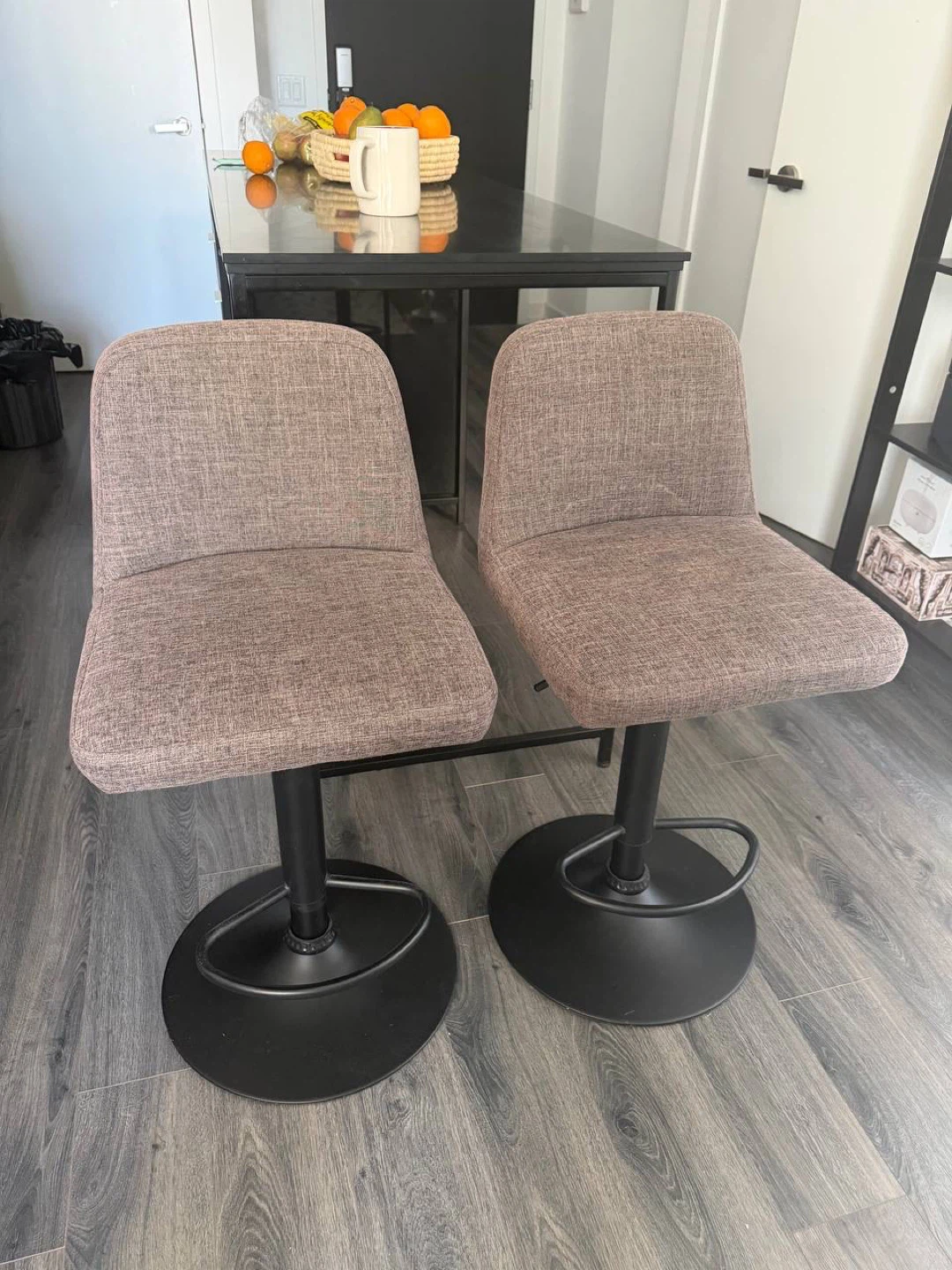 Set of 2 Adjustable Swivel Bar Stools - photo 2