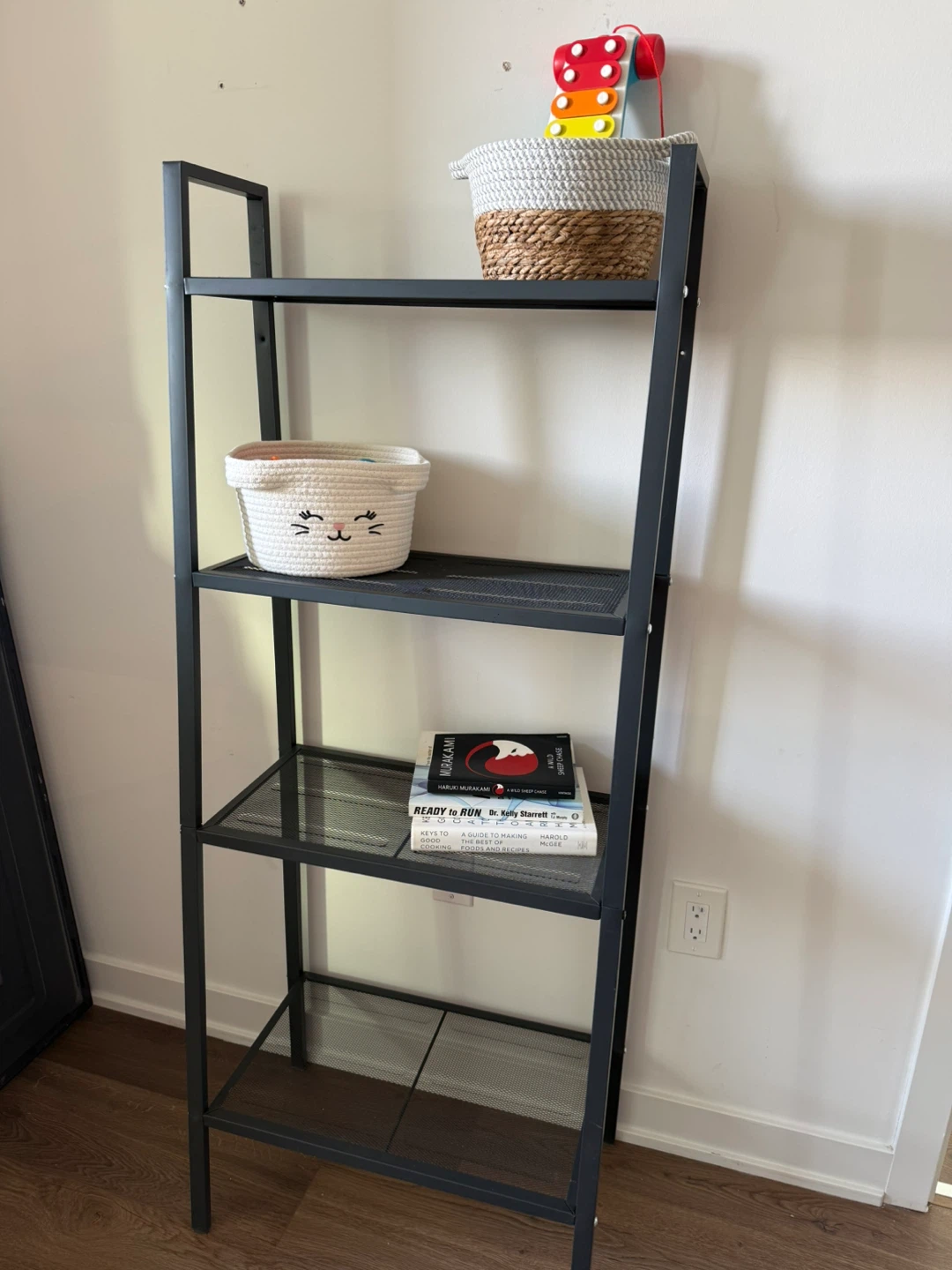 IKEA Dark Grey 4-Tier Ladder Shelf