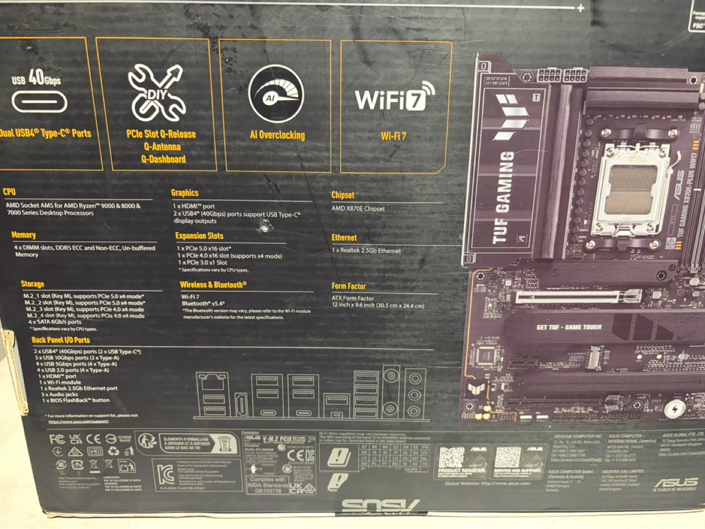 Asus X870E Plus Wifi7 Motherboard ( Sealed ) - photo 2