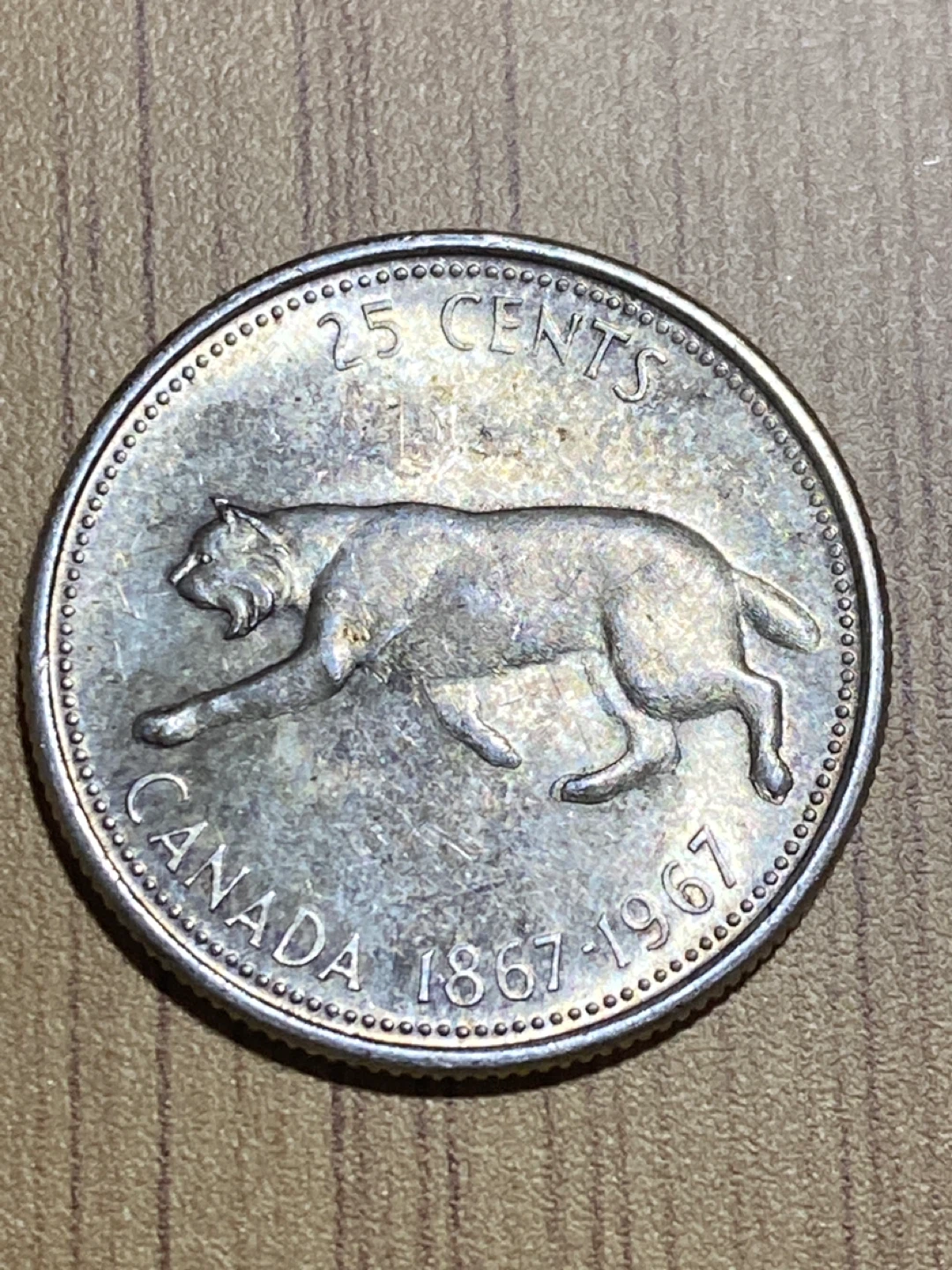 Canadian 25 Cent Coin - 1967