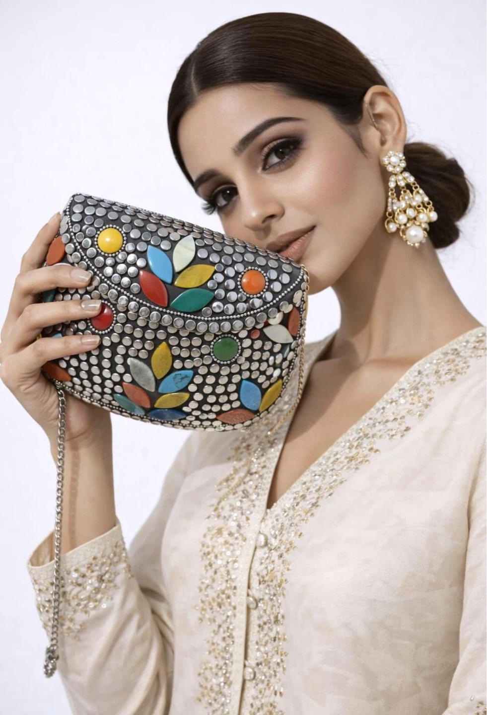 Embellished Clutch Handbag