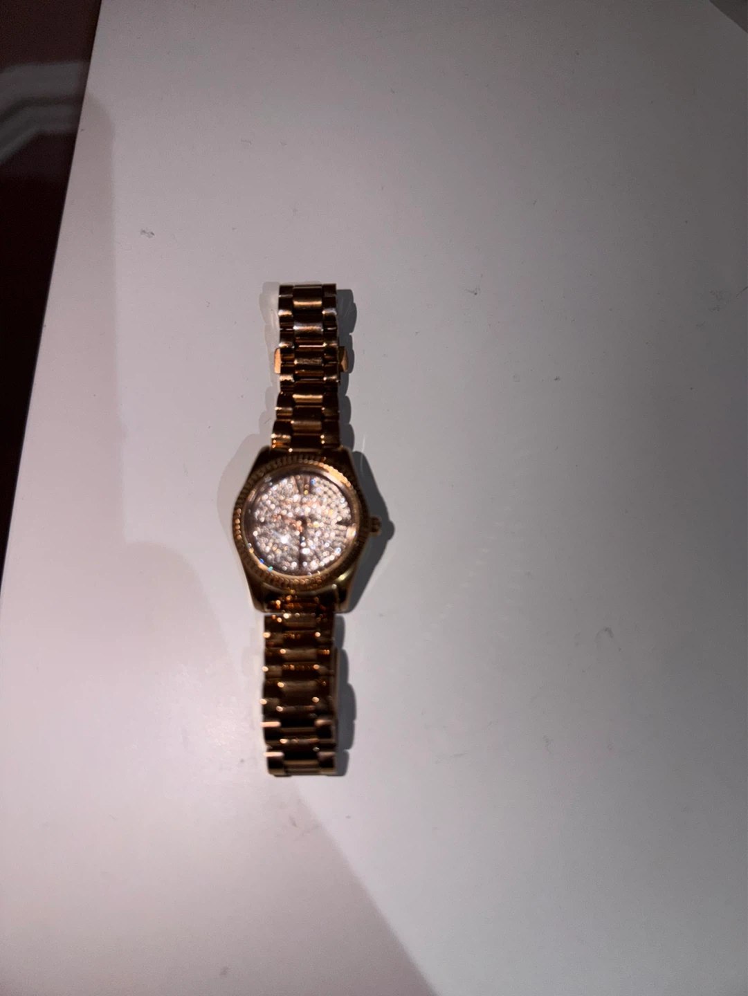 Rose Gold Michael Kors Watch with Rhinestones