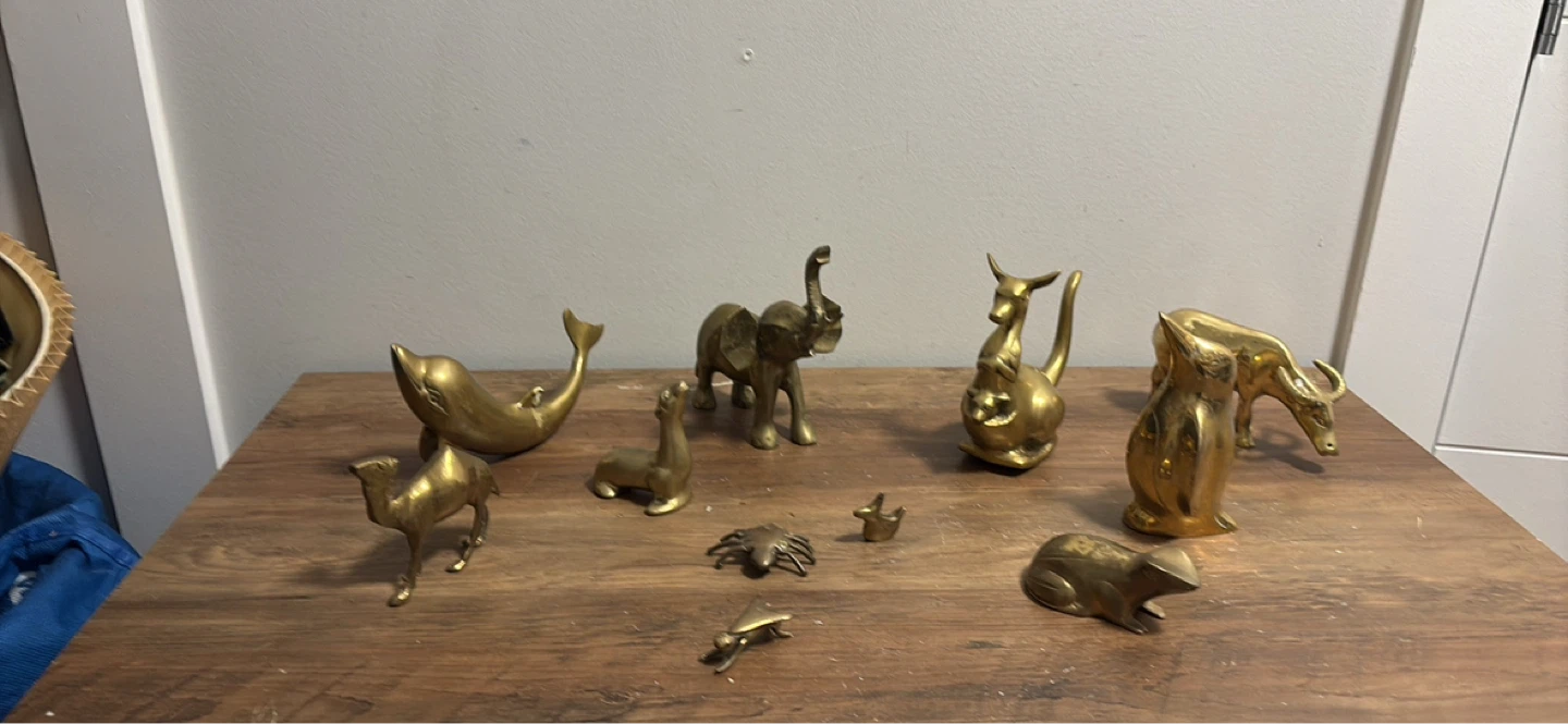 Collection of Brass Animal Figurines - photo 4
