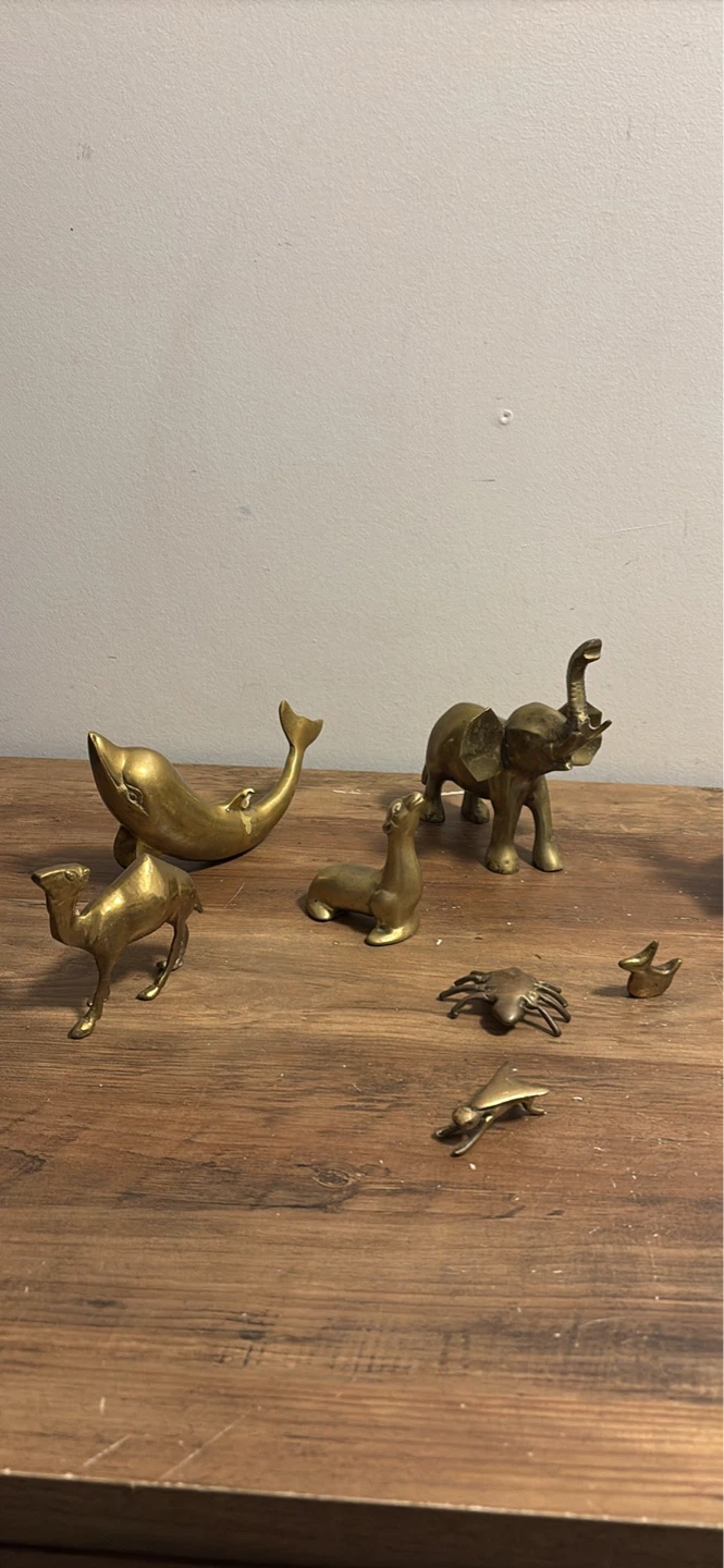 Collection of Brass Animal Figurines - photo 2