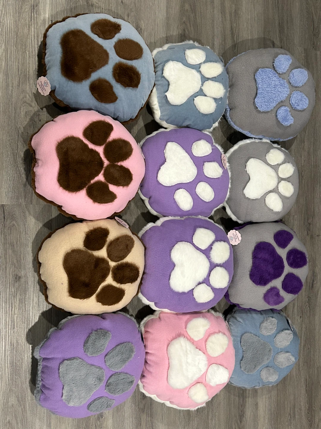Paw Print Plush Cushion Pillow
