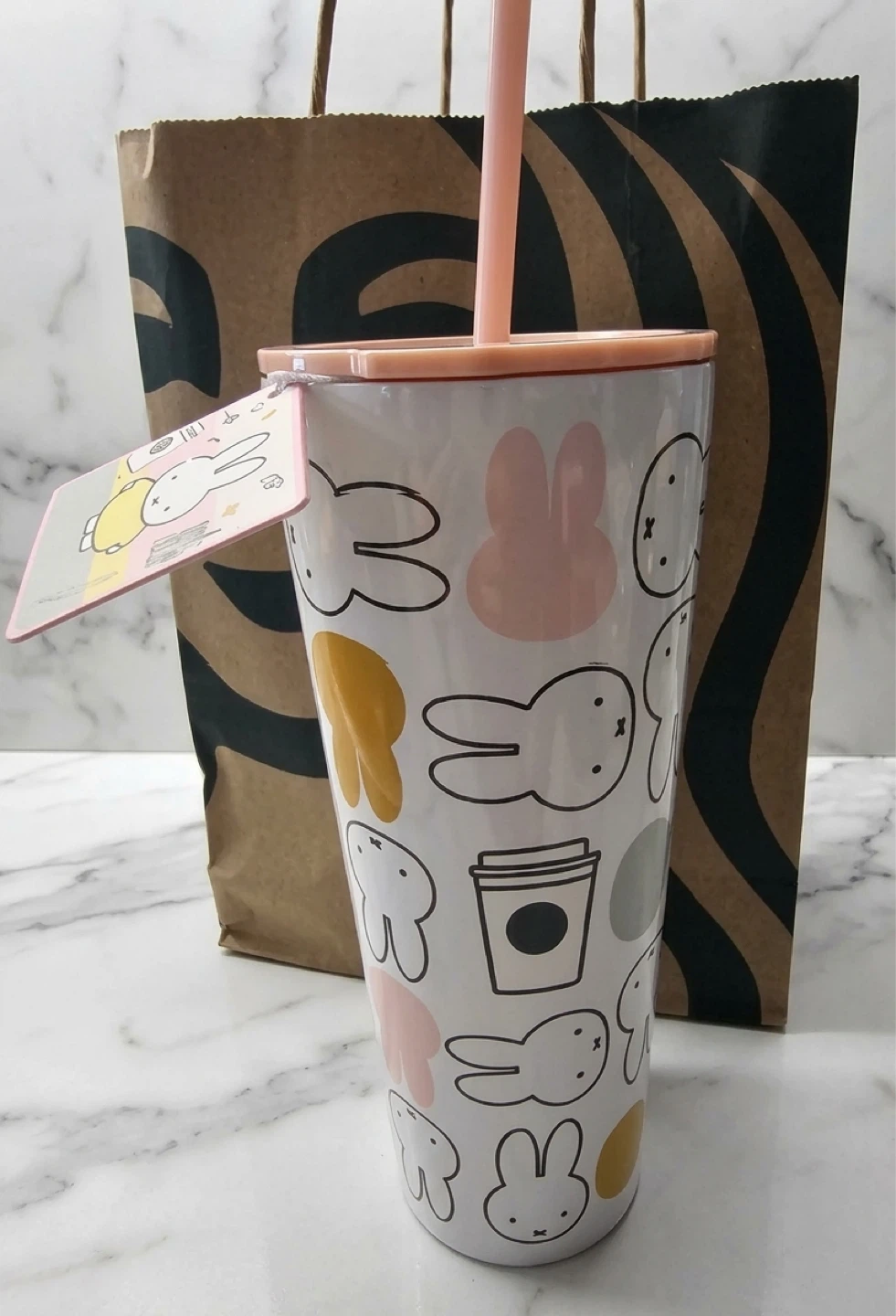 Starbucks Reusable Miffy cup with Straw