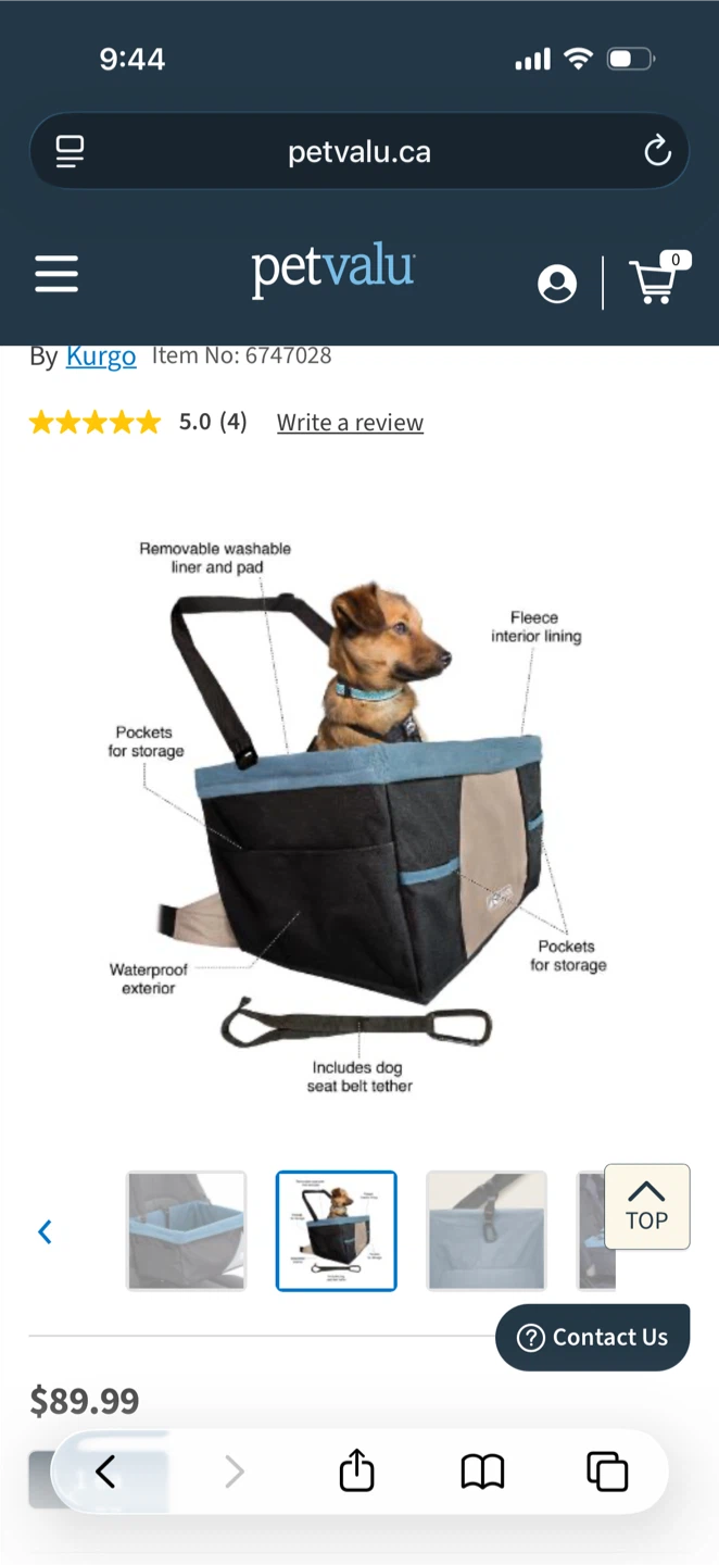 LIKE NEW Kurgo Dog Booster Car Seat - photo 4