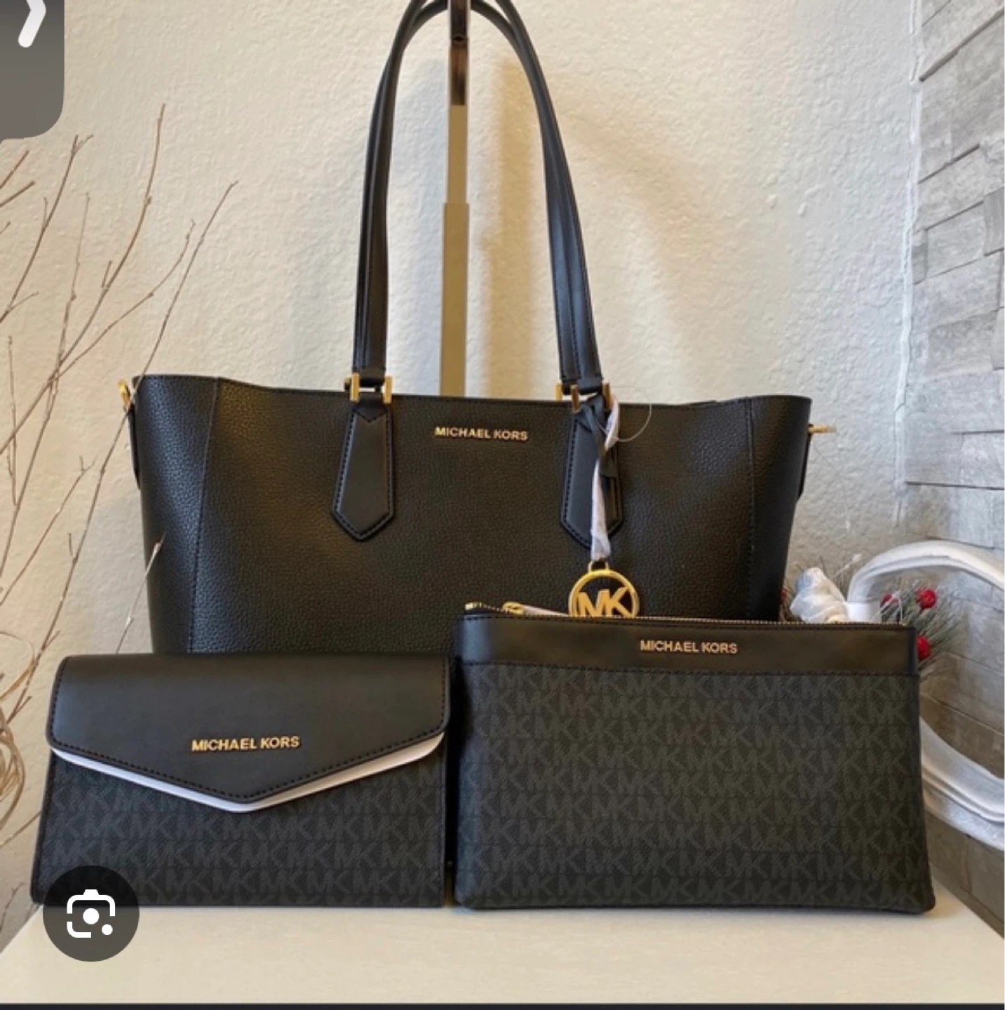 Michael Kors Tote Bag Set with Wallet and Pouch